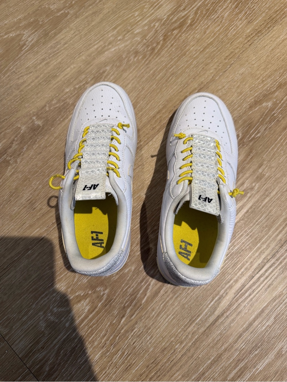 Nike Air Force 1 low lux white chrome yellow sneakers